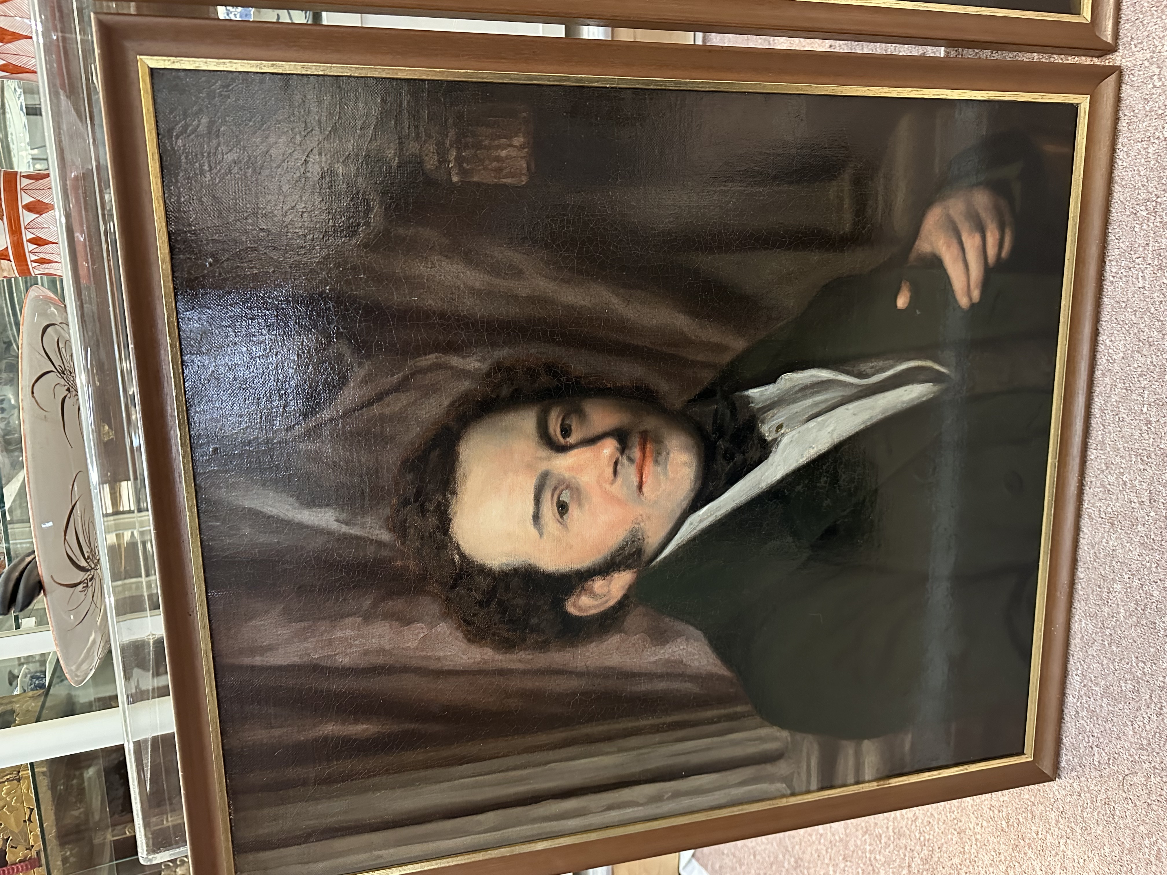 P.C. Wonder 1777-1852 - Portraits of Cornelis Schalij Mayor of Jutphaas and his wife Adriana van Veen signed and dated 1830 - Oil on canvas - Detail