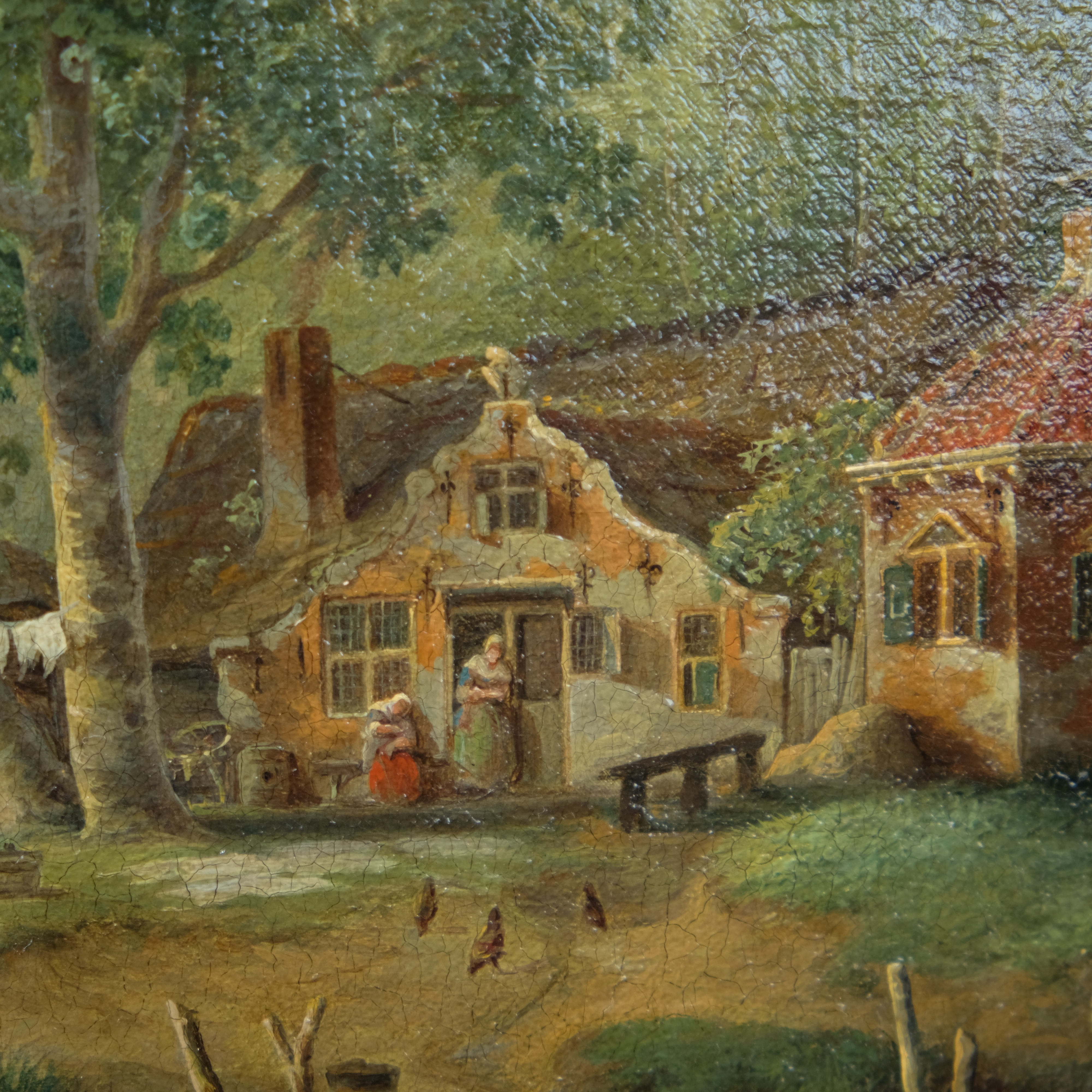 Andries Vermeulen 1763-1814 - Fishing on a summer day. - Oil on canvas - Detail