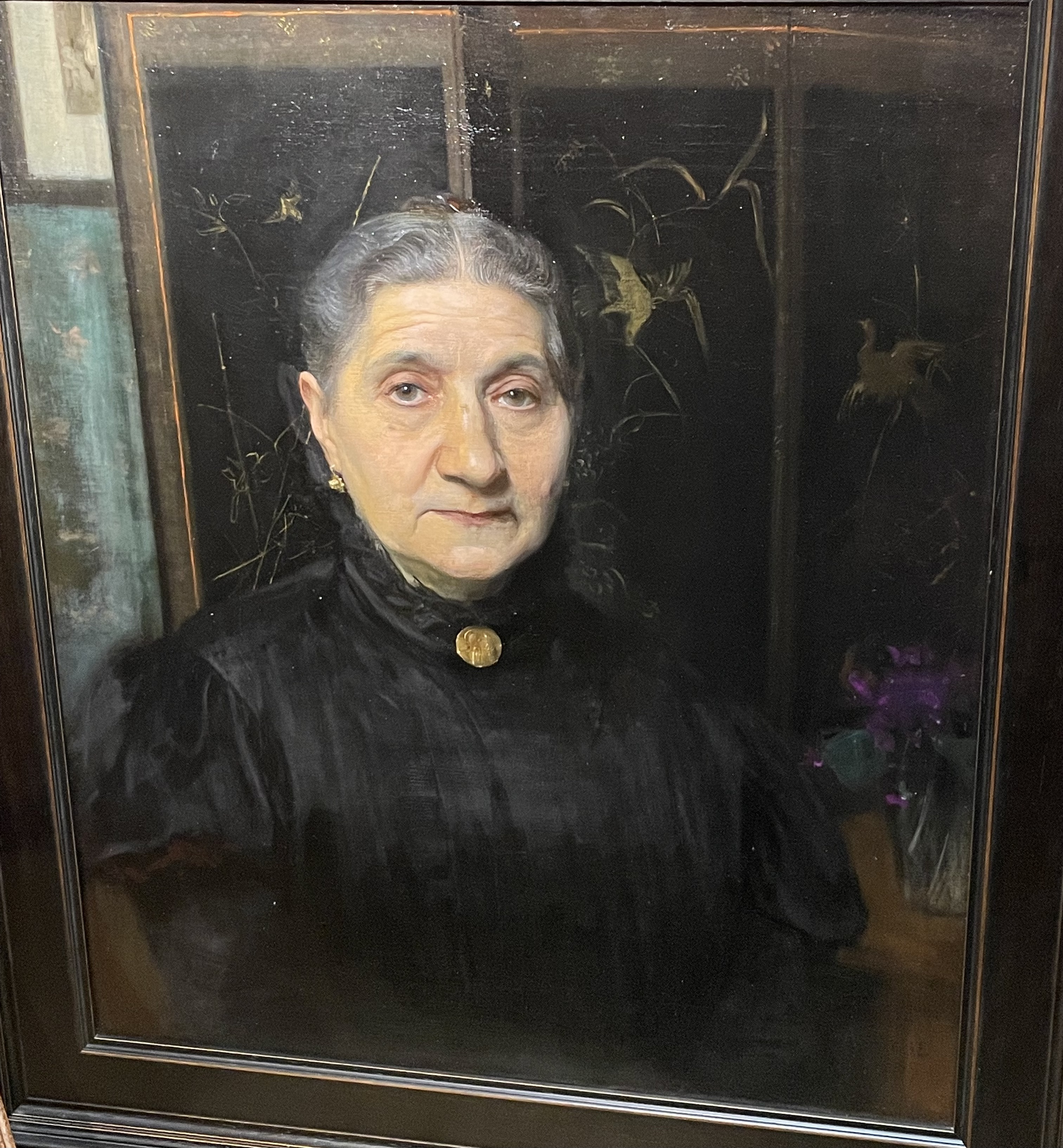 Antoon van Welie Afferden 1866-1956 - Portrait of Therese Lewin-Herzsohn (1828-1885)  - Oil on canvas