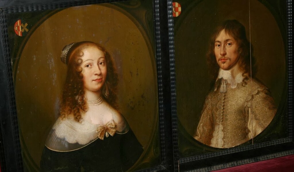 Jan Rutgers Niwael 1595-1670  - Pair Portraits - oil on panel