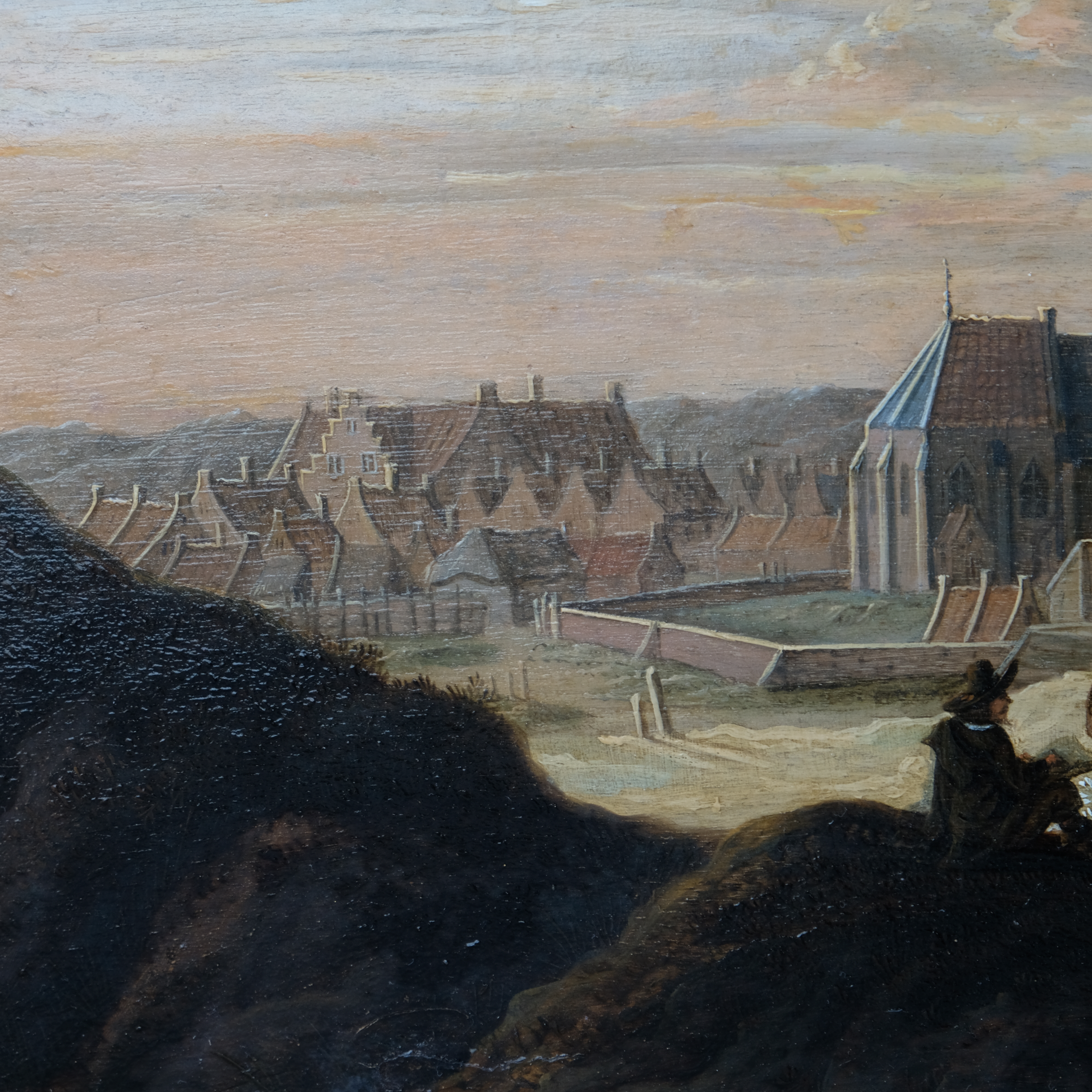 Jacob Classon 1658-1675 - View on Scheveningen - Oil on panel - Detail