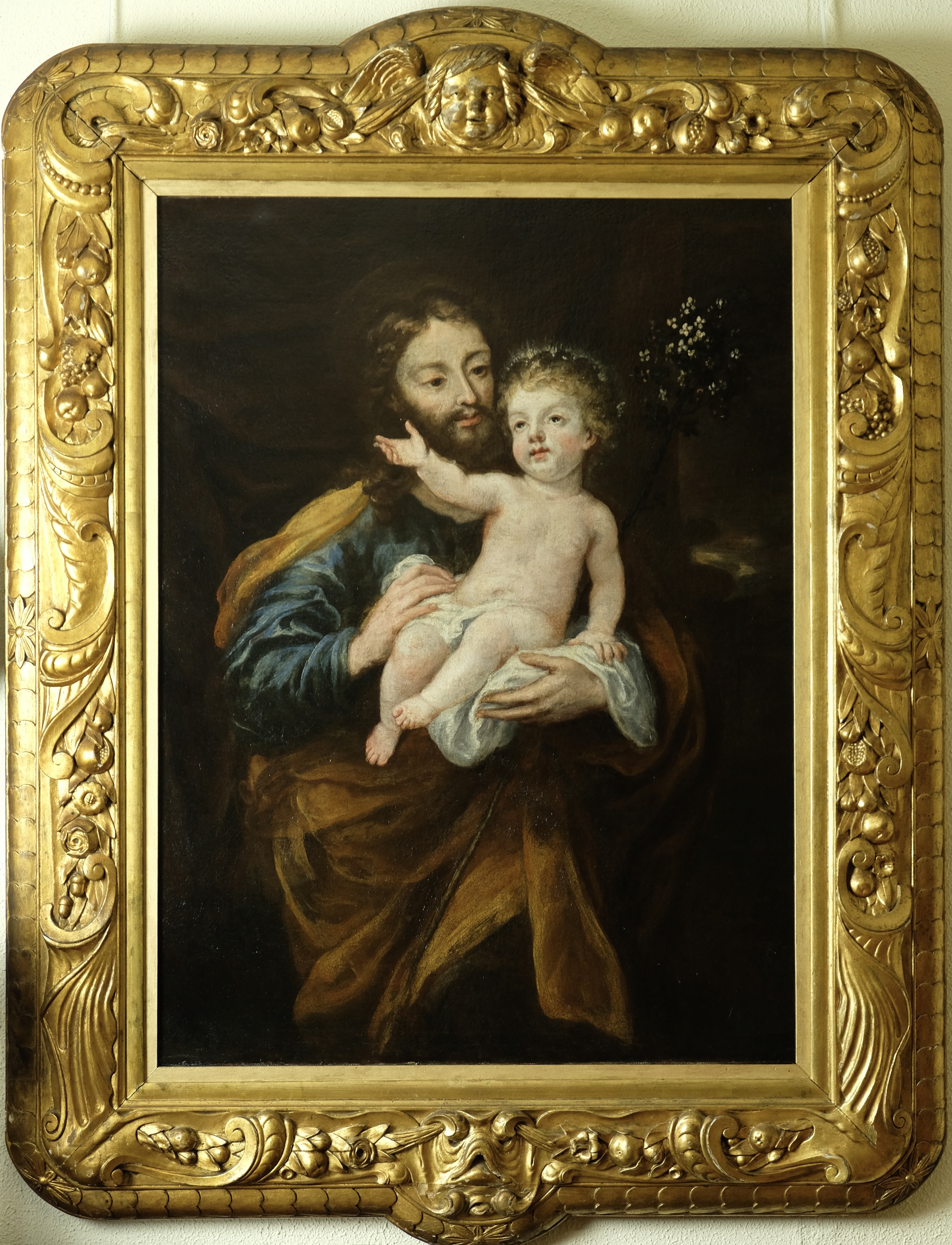 Juan Rizi - 1595-1681 - Joseph and Jésus and the blossoming staff. - oil on canvas