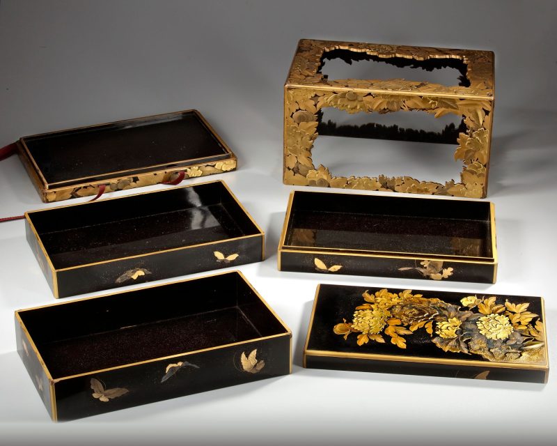 A japanese lacquer box (Edo period 1600 - 1868 ), Edo period, 1600-1868 - detail 2