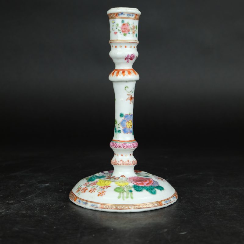 Famille Rose candle stick 18th century, 18th century
