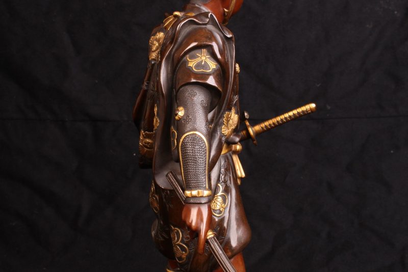 Miyao Bronze figure of a samurai