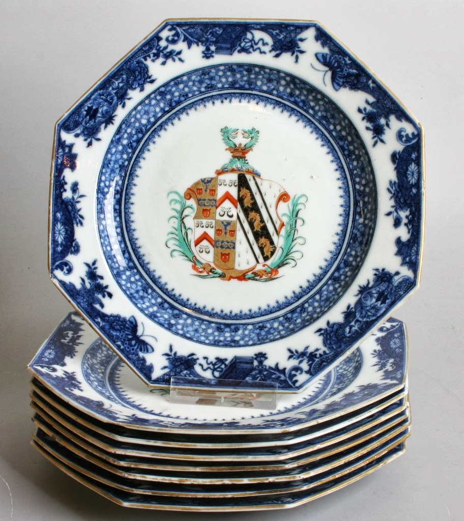 Chinese Export Armorial Porcelain Saint Hill of Devon