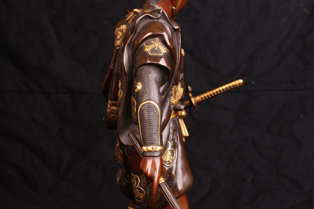 Miyao Bronze figure of a samurai