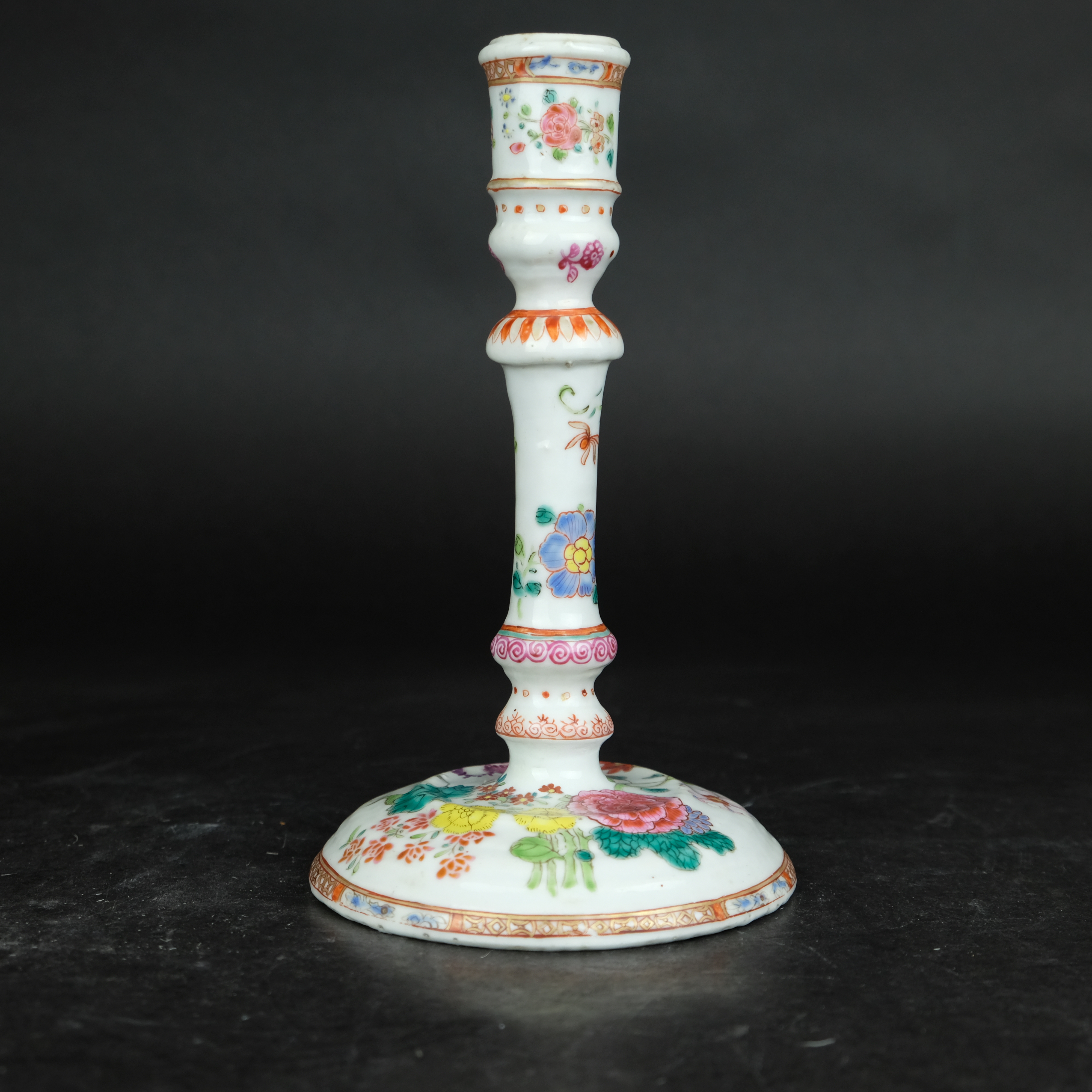 Famille Rose candle stick 18th century