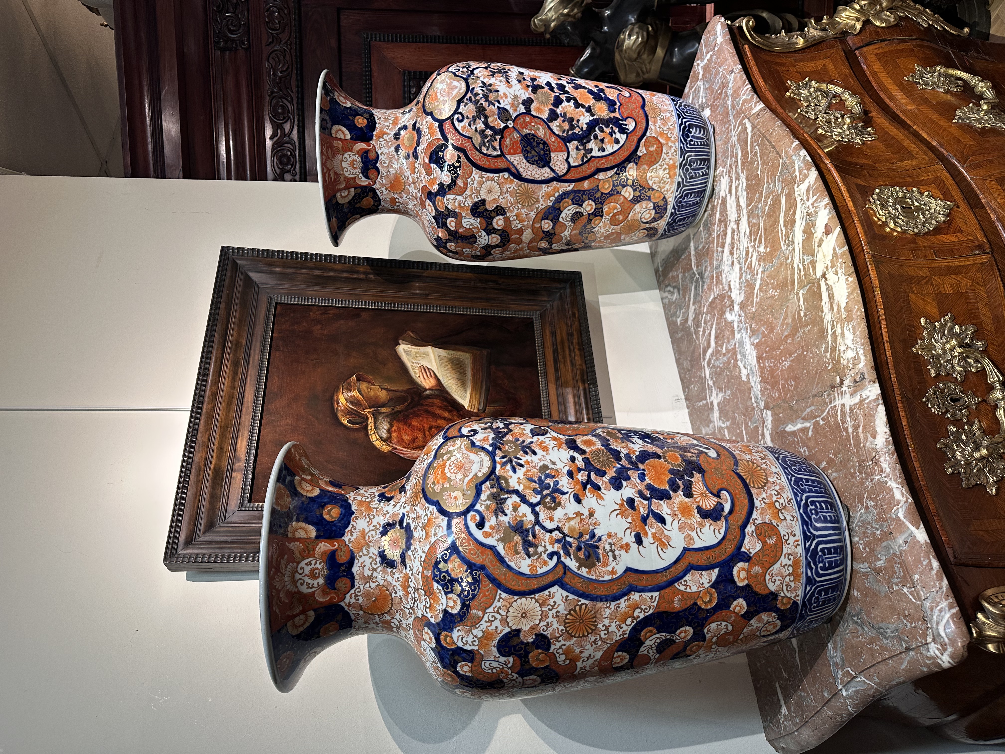 Impressive pair of  japanese Imari vases