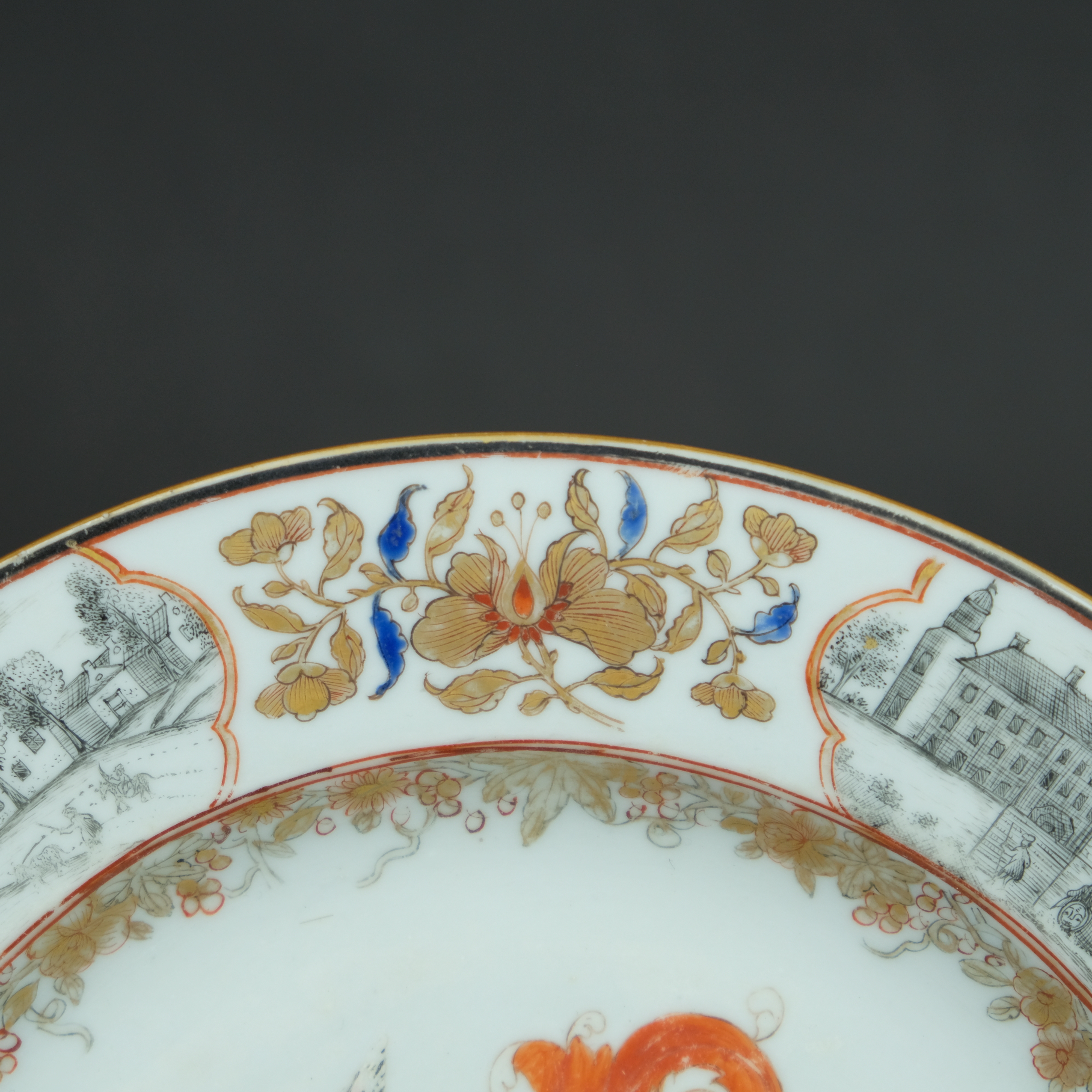 Chinese Export Porcelain Valckenier plate - Detail