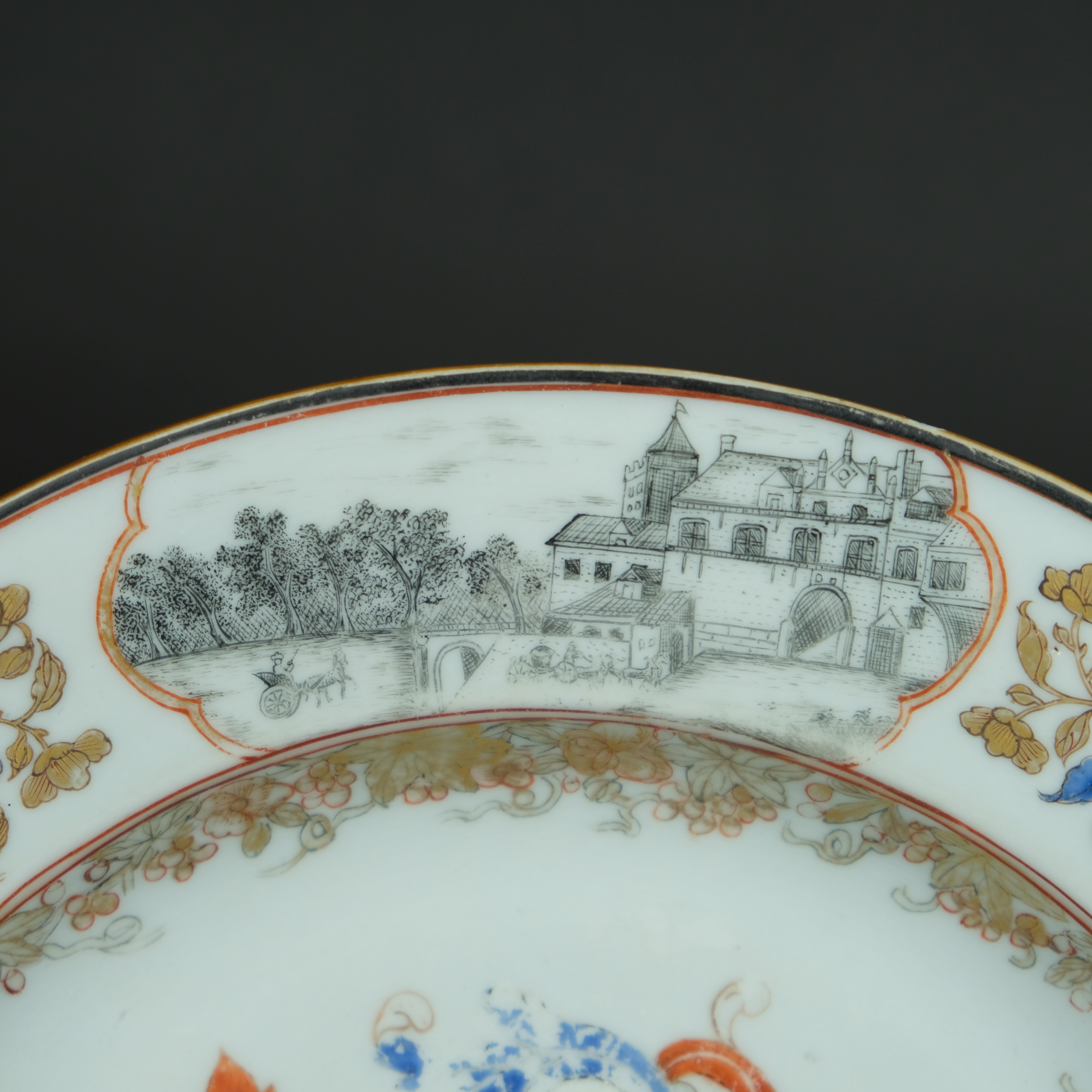 Chinese Export Porcelain Valckenier plate - Detail