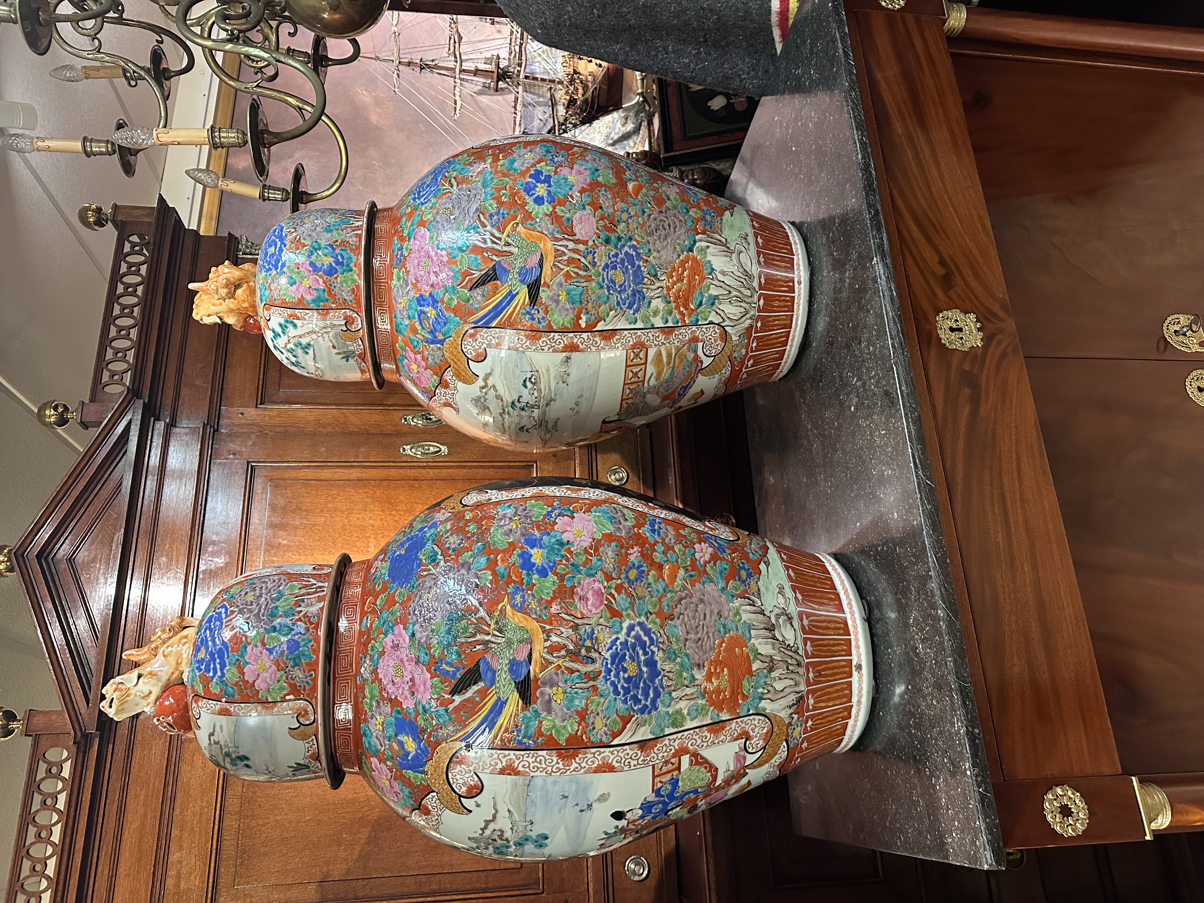 Huge pair of 19th century Japanese vases.
