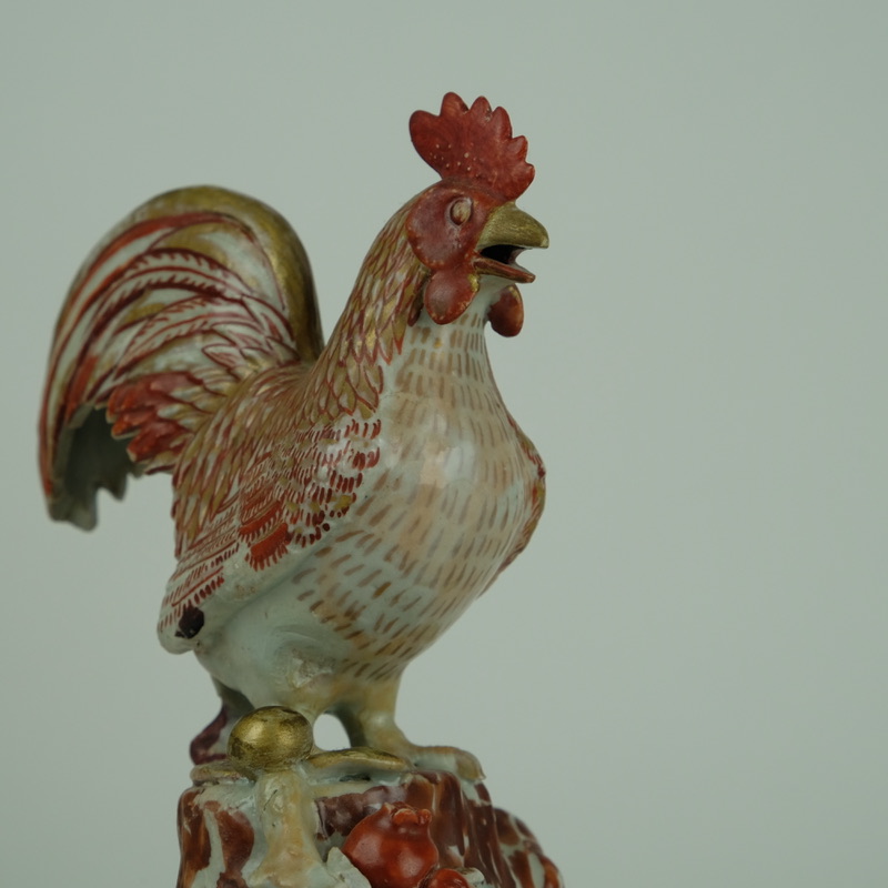 Pair 18th century japanese Imari cockerel vases - Detail