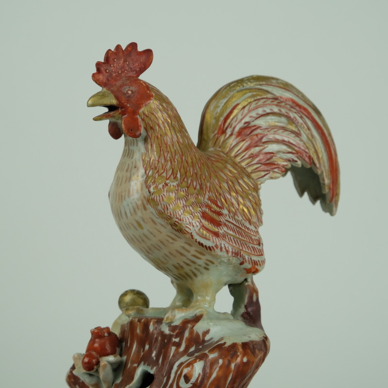 Pair 18th century japanese Imari cockerel vases - Detail