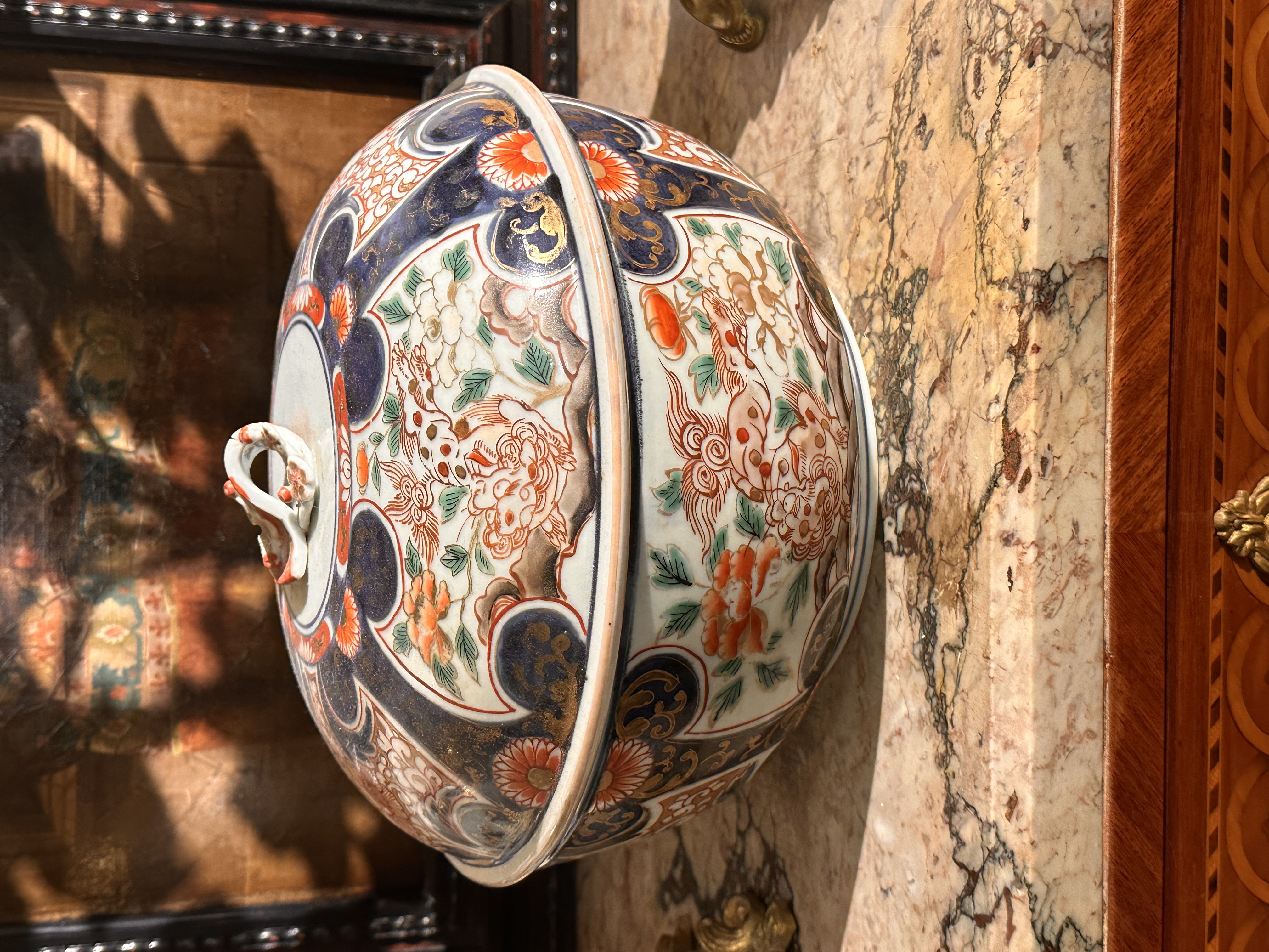 Japanese Imari 18th century gilt mounted flower vases - Detail